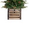 Haute Decor 4 Foot Pre-lit Asheville Artificial Fir Christmas Potted Tree with 100 Soft White Lights - Artificial Christmas Tree in Wooden Crate